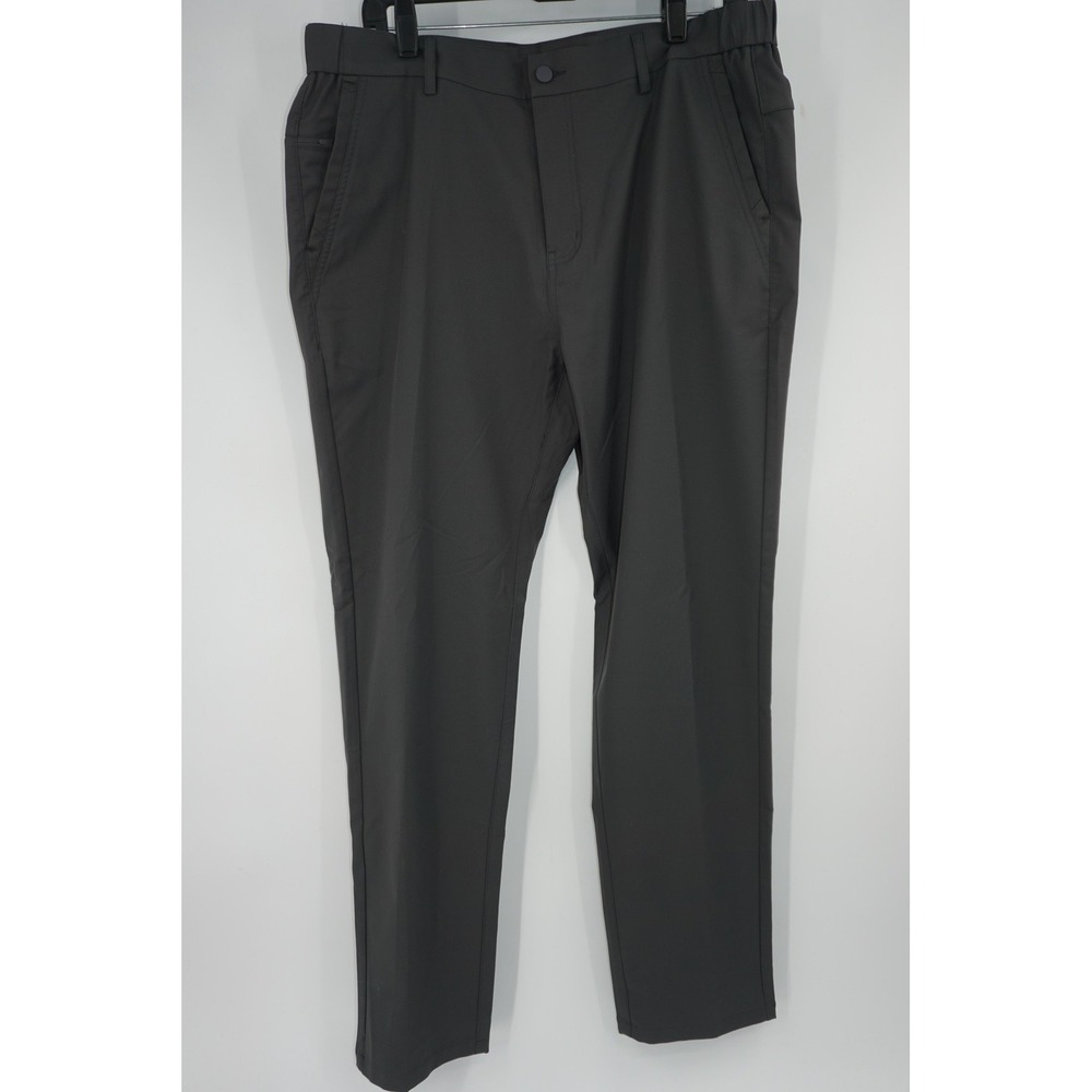 Jack Archer Pants Charcoal‎ Gray Dress Chino Straight Fit Polyester Men's 34x30